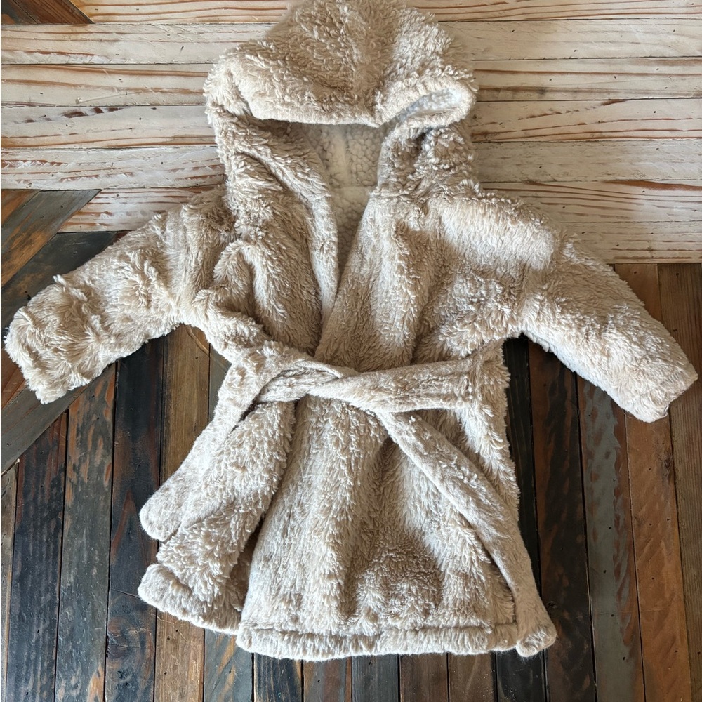 Modern Baby Tan Fuzzy Bathrobe